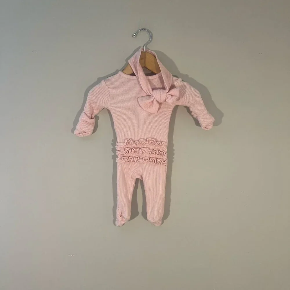 $41 ADD ON‎ Spearmintlove zip up footie bow Little Sleepies Baby Gap Caden Lane